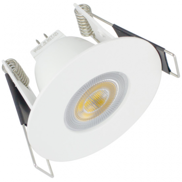 Integral LED EVOFIRE MINI Fire Rated Downlight 45MM Cutout IP65 White Round *NO LAMP HOLDER*