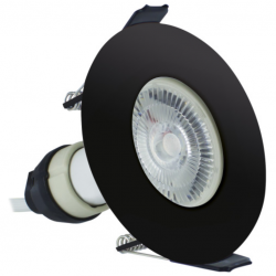 Integral LED EVOFIRE Fire Rated Downlight 70MM Cutout IP65 BLACK Round +GU10 HOLDER