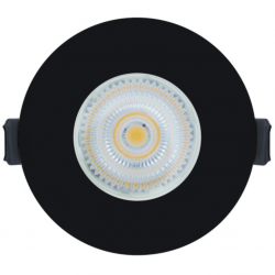 Integral LED EVOFIRE Fire Rated Downlight 70MM Cutout IP65 BLACK Round +GU10 HOLDER