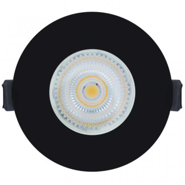 Integral LED EVOFIRE Fire Rated Downlight 70MM Cutout IP65 BLACK Round +GU10 HOLDER