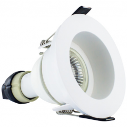 Integral LED EVOFIRE Fire Rated Downlight 70MM Cutout IP65 White Recessed +GU10 HOLDER