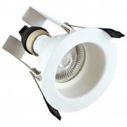 Integral LED EVOFIRE Fire Rated Downlight 70MM Cutout IP65 White Recessed +GU10 HOLDER & INSULATION GUARD