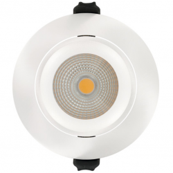 Integral LED LUXFIRE Fire Rated Tiltable Downlight 92MM Cutout IP65 430LM 6W 3000K 36 Beam Dimmable 72LM/W White