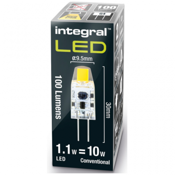 Integral LED G4 Bulb 95LM 1W 2700K NON-Dimmable 260 Beam Clear