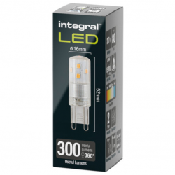 Integral LED G9 Bulb 300LM 2.7W 4000K Dimmable 300 Beam Clear