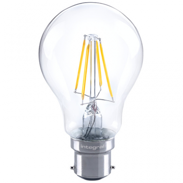 Integral LED OMNI Filament GLS B22 470LM 4.2W 2700K Dimmable 320 Beam Clear Full Glass