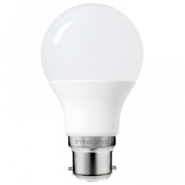 Integral LED GLS Bulb B22 470LM 4.8W 2700K NON-Dimmable 240 Beam Frosted