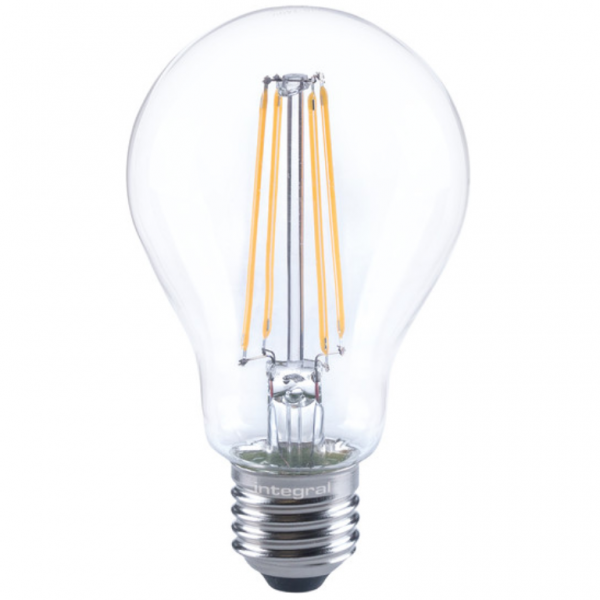 Integral LED OMNI Filament GLS Bulb E27 806LM 7.3W 2700K Dimmable 320 Beam Clear Full Glass