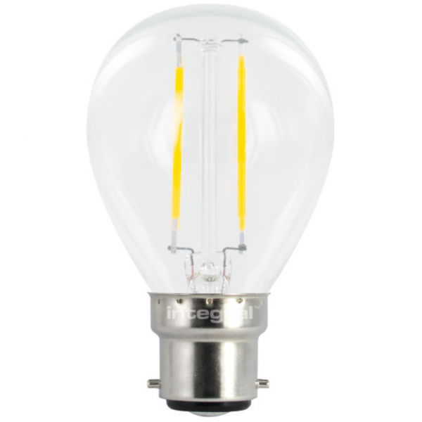 Integral LED OMNI Filament Golf Ball Bulb B22 250LM 2W 2700K NON-Dimmable 320 Beam Clear