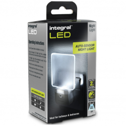 Integral LED Nightlight With Night Sensor UK Plug White