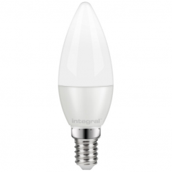 Integral LED Candle Bulb E14 470LM 4.9W 2700K Dimmable 280 Beam Frosted