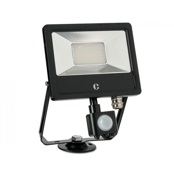 Collingwood Lighting FL02BPCS Black LED PIR Floodlight with Wide Beam Angle &  360° rotation 20W CCT IP65