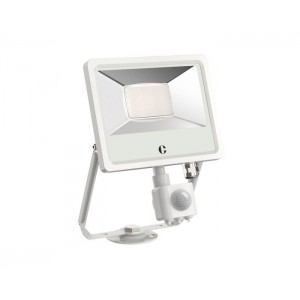 Collingwood Lighting FL02WPCS White LED PIR Floodlight with Wide Beam Angle &  360° rotation 20W CCT IP65