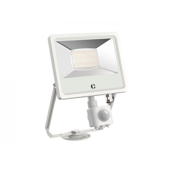 Collingwood Lighting FL03WPCS White LED PIR Floodlight with Wide Beam Angle &  360° rotation 30W CCT IP65