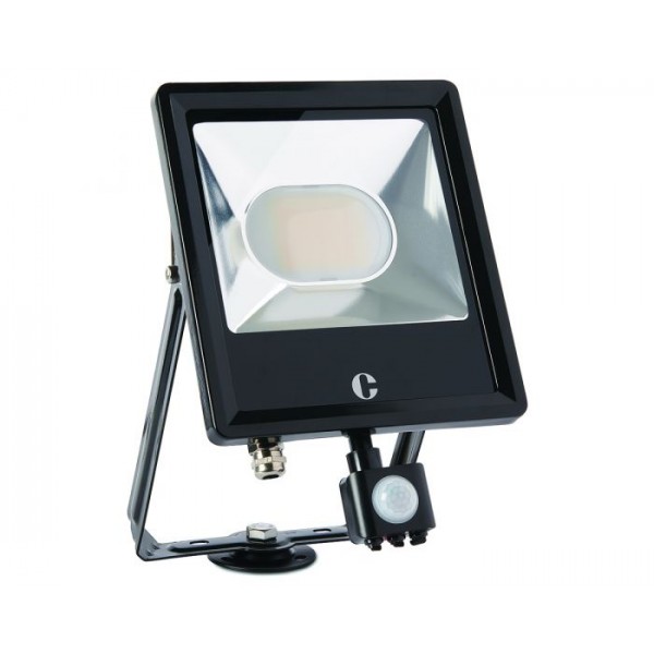 Collingwood Lighting FL05BPCS Black LED PIR Floodlight with Wide Beam Angle &  360° rotation 50W CCT IP65