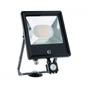Collingwood Lighting FL05BPCS Black LED PIR Floodlight with Wide Beam Angle &  360° rotation 50W CCT IP65