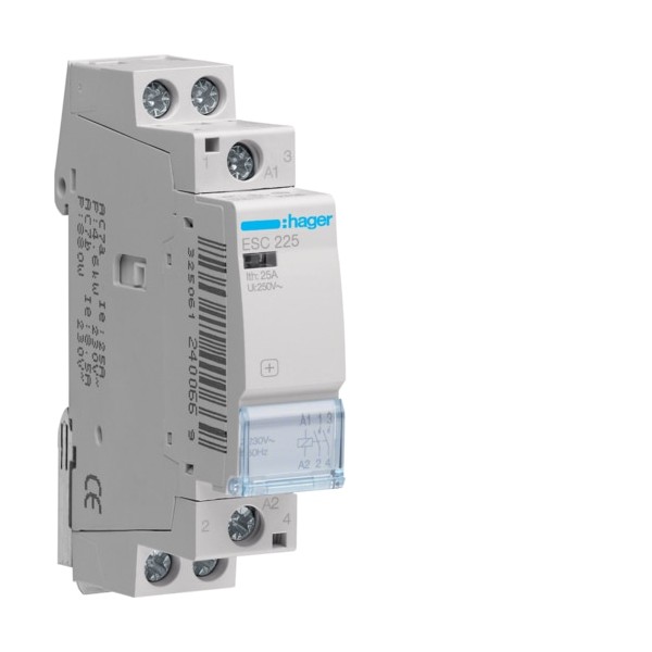 Hager ESC225 Contactor 25A 2NO 230V 50Hz