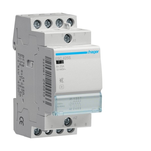 Hager ESC425S Humfree Contactor 25A 4NO 230V 50Hz