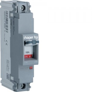 Hager HDA014Z MCCB h3 x160 TM FIX 1P1D 16A 18kA CTC