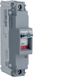 Hager HDA078Z MCCB h3 x160 TM FIX 1P1D 80A 18kA CTC