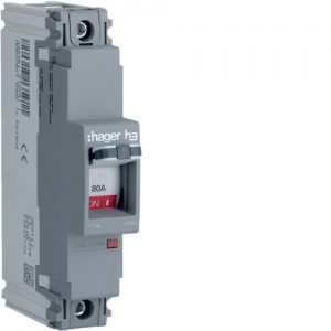 Hager HDA078Z MCCB h3 x160 TM FIX 1P1D 80A 18kA CTC