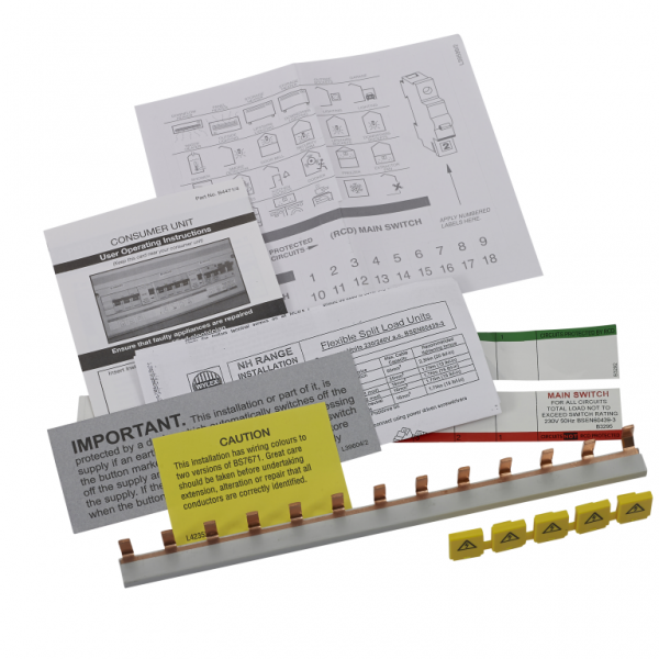 Wylex NH13CBKIT 13 Pin Comb Busbar with Insulators and Labels