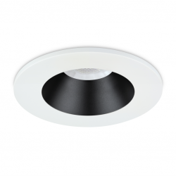 JCC Lighting JC1019/WHBLK V50™ Pro Anti-glare Fire-rated LED Downlight 7.5W IP65 3000/4000K 600/650lm White Bezel/Black Cone