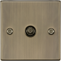 MLA Knightsbridge CS010AB TV Outlet (Non-Isolated) - Antique Brass