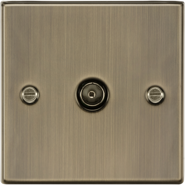 MLA Knightsbridge CS010AB TV Outlet (Non-Isolated) - Antique Brass