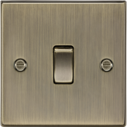 MLA Knightsbridge CS2AB 10AX 1G 2-way Plate Switch - Antique Brass