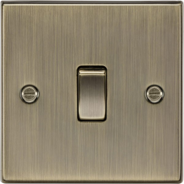 MLA Knightsbridge CS2AB 10AX 1G 2-way Plate Switch - Antique Brass