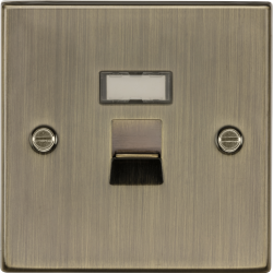 MLA Knightsbridge CS45AB RJ45 Network Outlet - Antique Brass