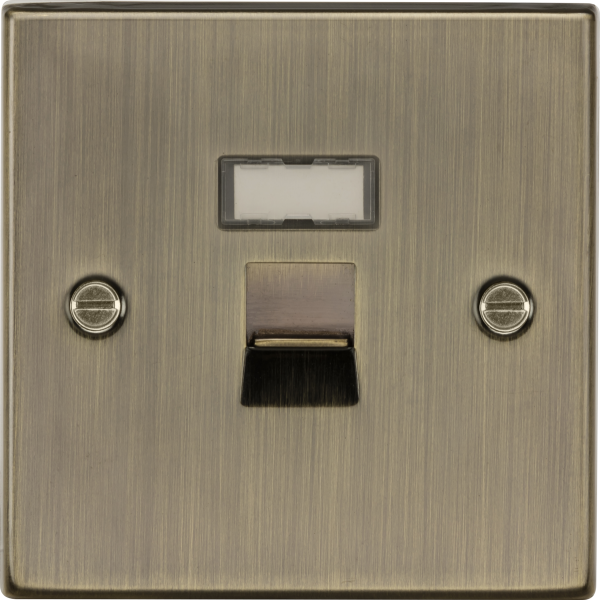 MLA Knightsbridge CS45AB RJ45 Network Outlet - Antique Brass