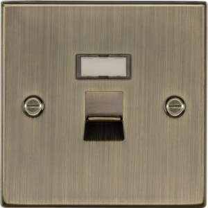 MLA Knightsbridge CS45AB RJ45 Network Outlet - Antique Brass