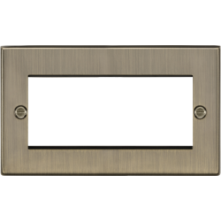 MLA Knightsbridge CS4GAB 4G Modular Faceplate - Antique Brass