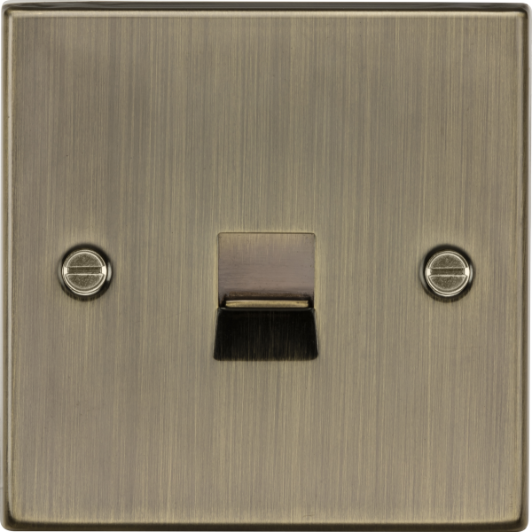 MLA Knightsbridge CS73AB Telephone Master Outlet - Square Edge Antique Brass