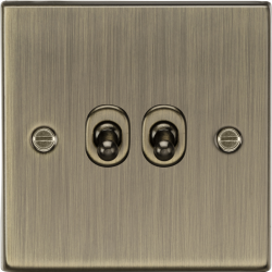 MLA Knightsbridge CSTOG2AB 10AX 2G 2-way Toggle Switch - Antique Brass