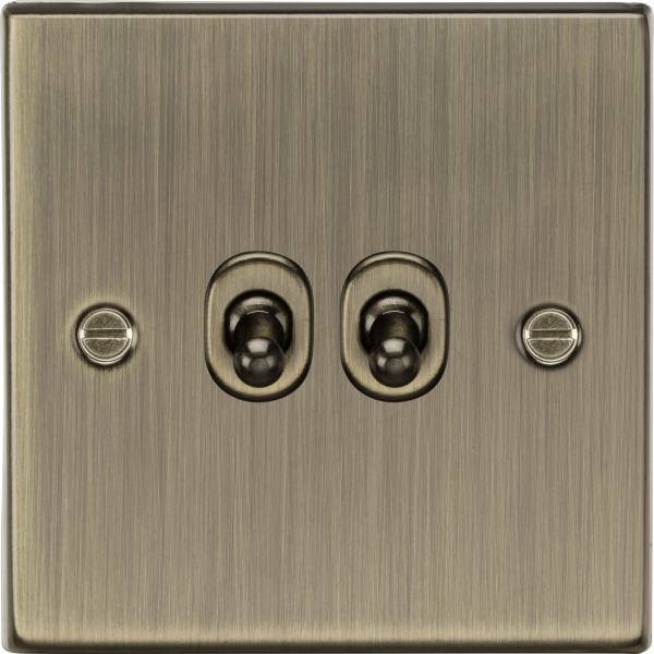 MLA Knightsbridge CSTOG2AB 10AX 2G 2-way Toggle Switch - Antique Brass