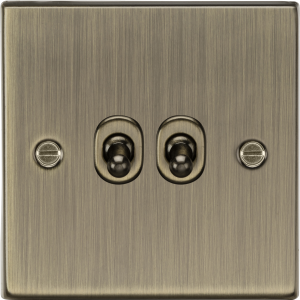 MLA Knightsbridge CSTOG2AB 10AX 2G 2-way Toggle Switch - Antique Brass