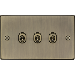 MLA Knightsbridge CSTOG3AB 10AX 3G 2-way Toggle Switch - Antique Brass