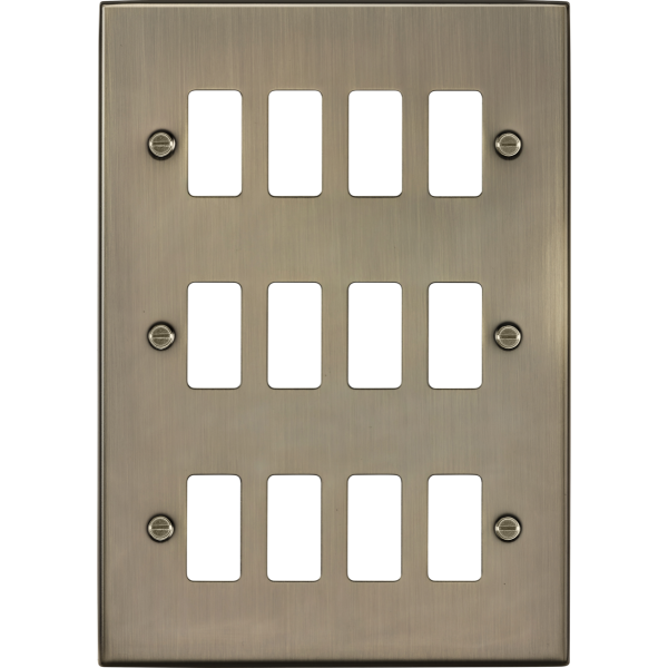 MLA Knightsbridge GDCS12AB 12G Grid Faceplate - Antique Brass