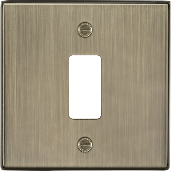 MLA Knightsbridge GDCS1AB 1G Grid Faceplate - Antique Brass