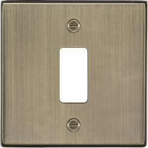 MLA Knightsbridge GDCS1AB 1G Grid Faceplate - Antique Brass