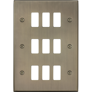 MLA Knightsbridge GDCS9AB 9G Grid Faceplate - Antique Brass