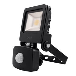 Ovia OV10110BKCWPIR 10W LED Floodlight 4000K Black IP65 PIR