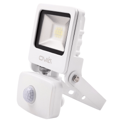 Ovia OV10110WHCWPIR 10W LED Floodlight 4000K White IP65 PIR