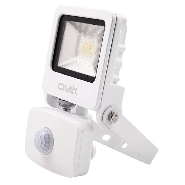 Ovia OV10110WHCWPIR 10W LED Floodlight 4000K White IP65 PIR