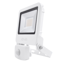 Ovia OV10130WHCWPIR 30W LED Floodlight 4000K White IP65 PIR