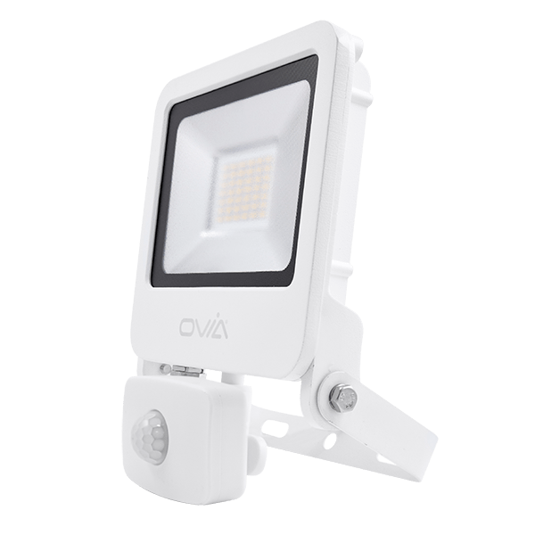 Ovia OV10130WHCWPIR 30W LED Floodlight 4000K White IP65 PIR