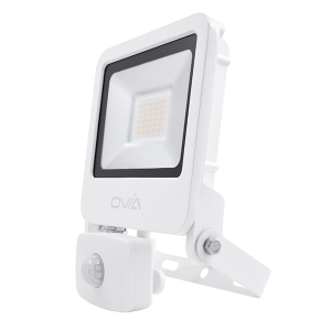 Ovia OV10130WHCWPIR 30W LED Floodlight 4000K White IP65 PIR